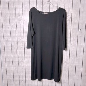J.Jill 3/4 sleeve black dress size Large petite